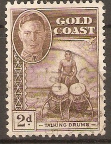 Gold Coast 1948 2d Purple-brown. SG138.
